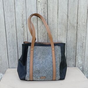 RELIC by Fossil Bailey Double Faux Vegan Leather Shoulder Purse Tote Bag Handbag